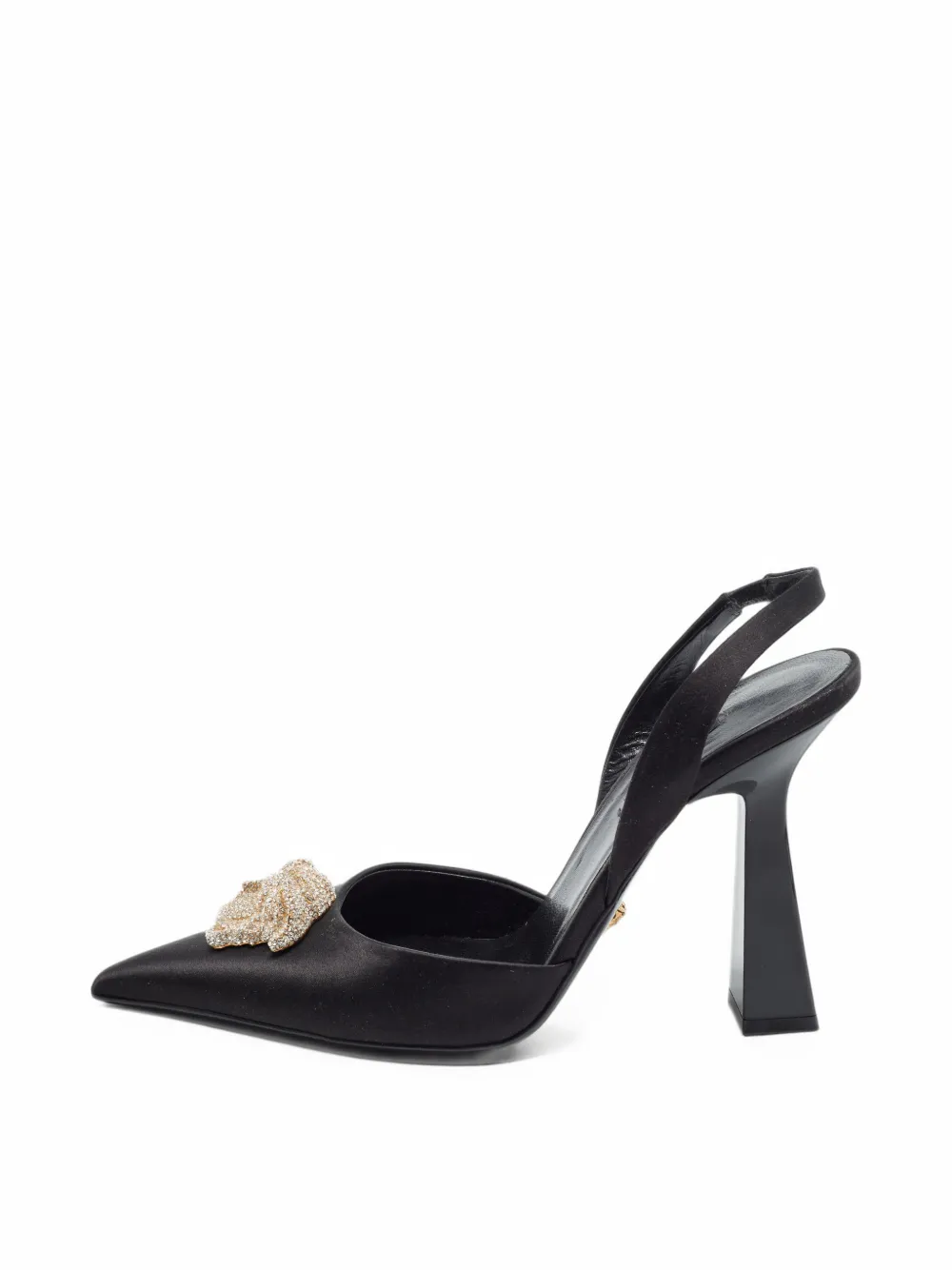 Versace Pre-Owned La Medusa crystal slingback pumps - Schwarz