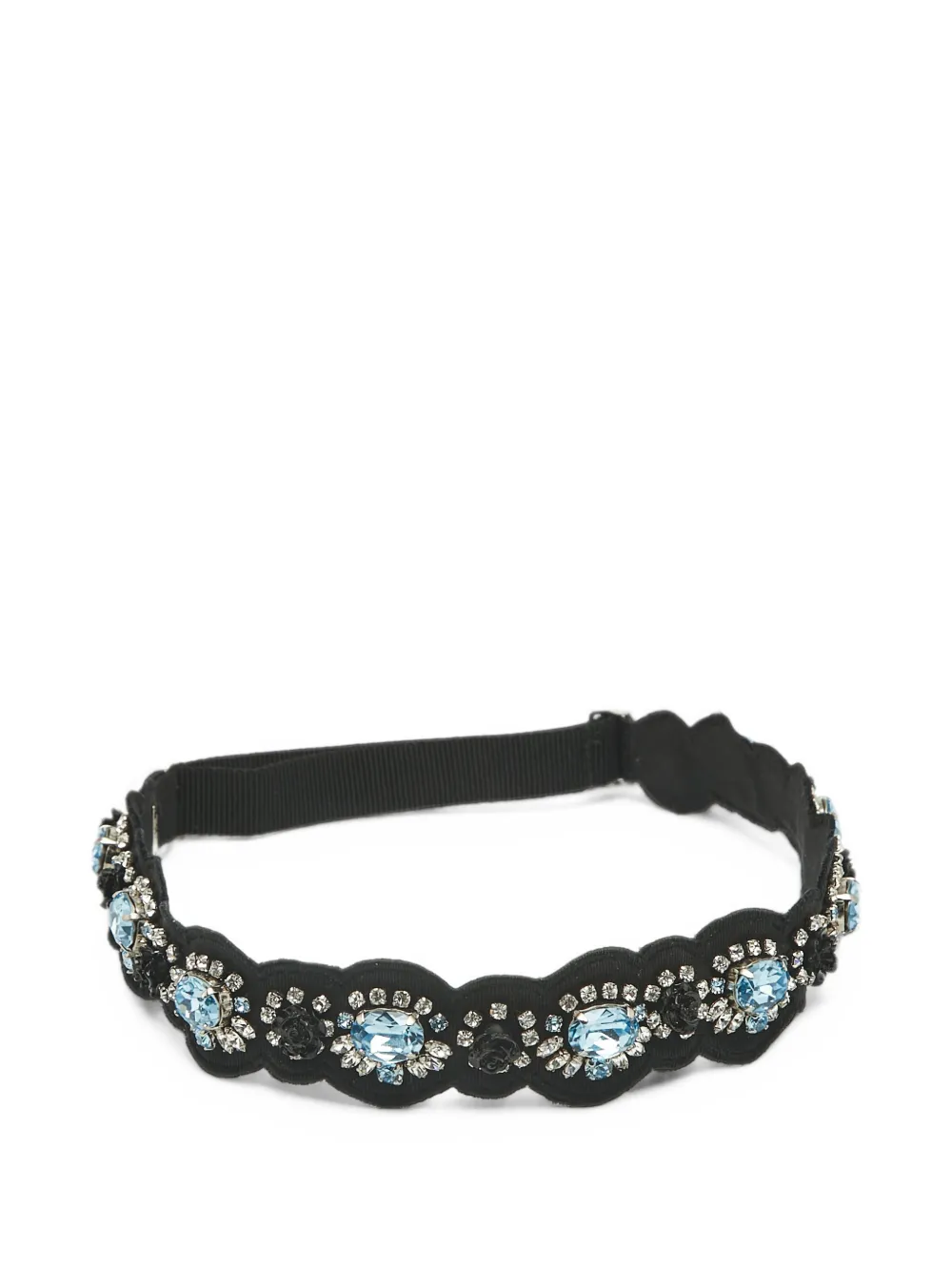 Prada Pre-Owned rhinestone-embellished headband - Nero