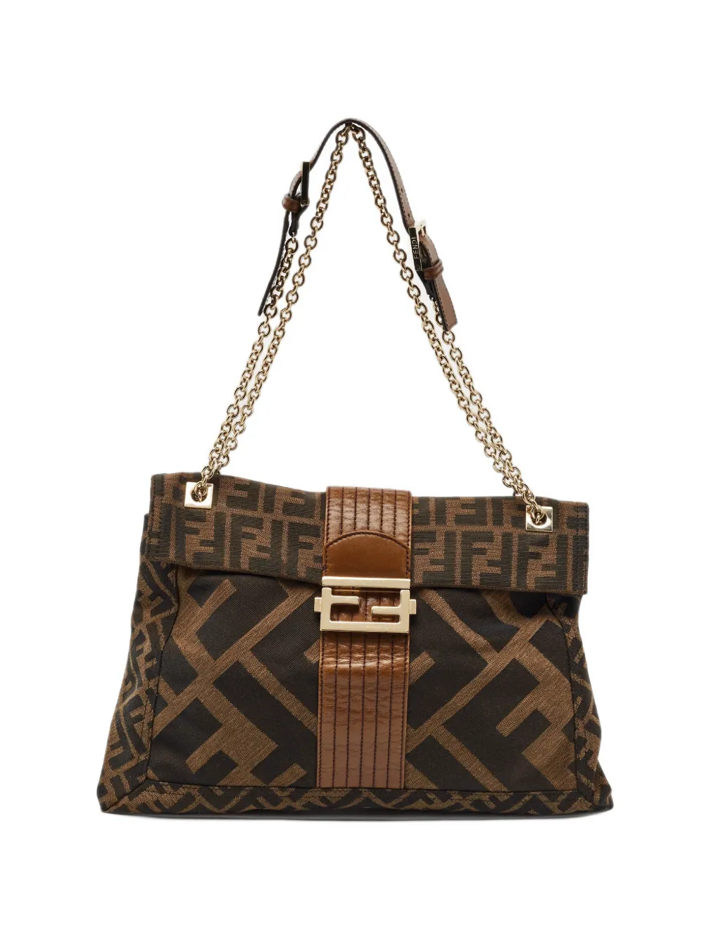 Fendi Pre-Owned 2011 Maxi Baguette Zucca shoulder bag - Brown