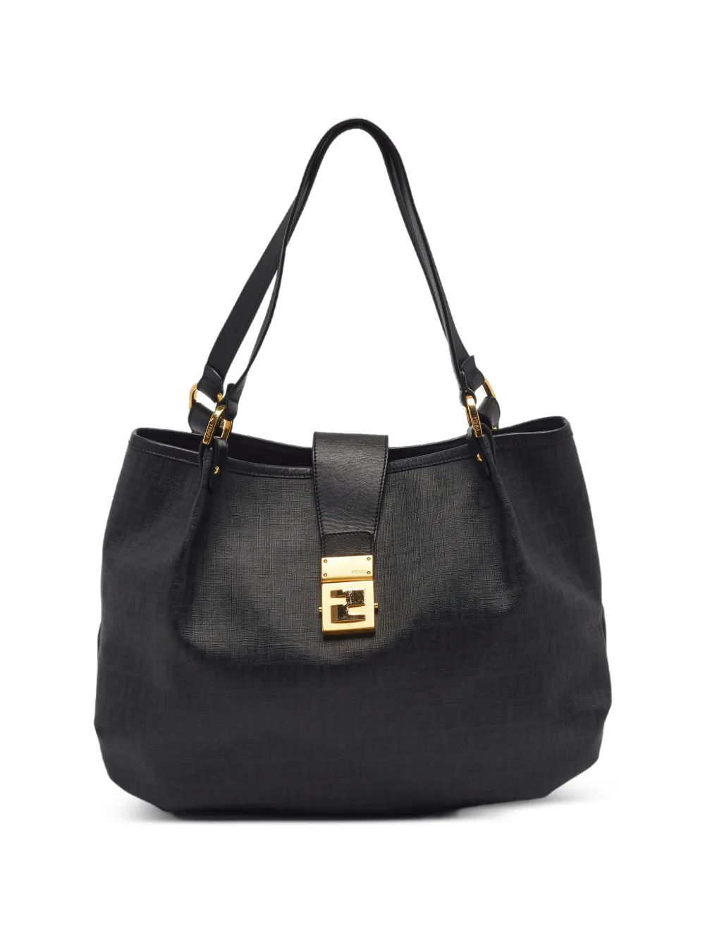 Fendi Pre-Owned 2012 Zucchino leather-trims tote bag - Schwarz