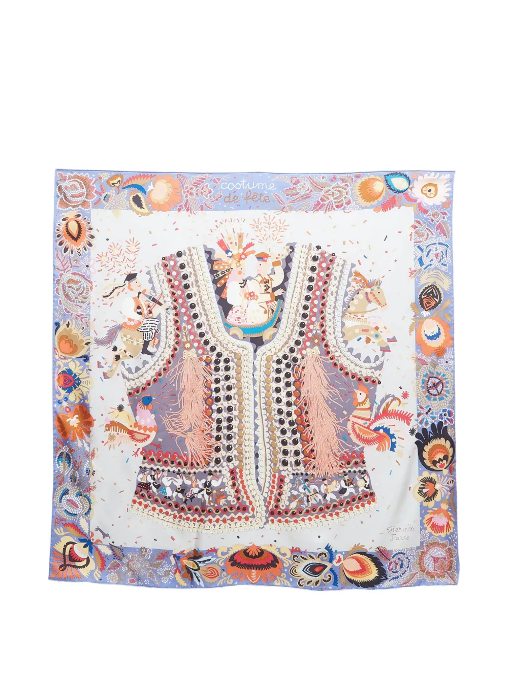 Hermès Pre-Owned Costume de Fête scarf - White