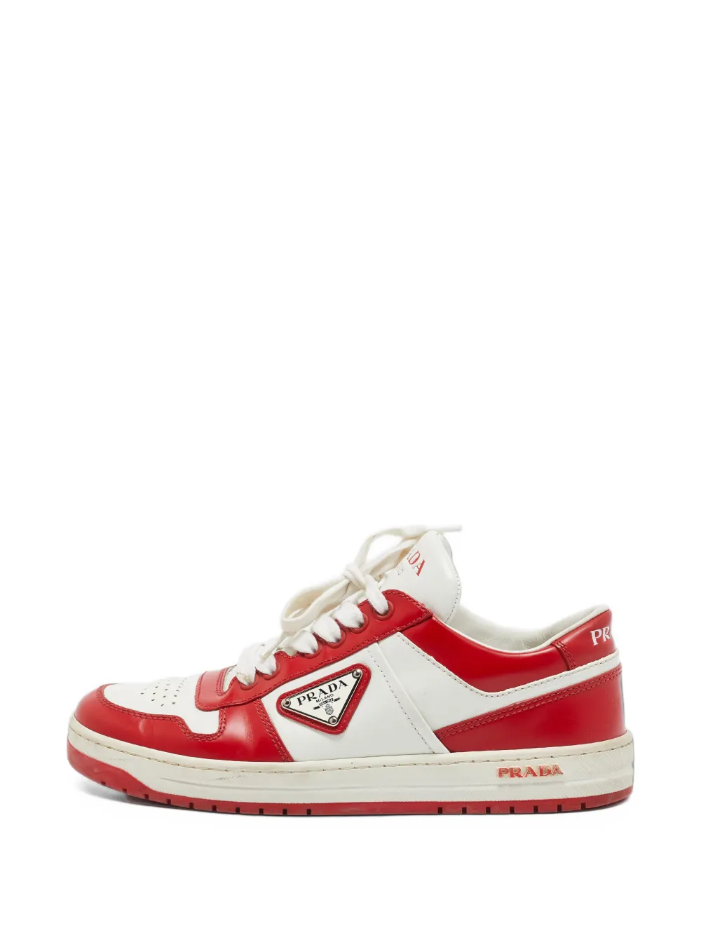 Prada Pre-Owned Downtown leather sneakers - Weiß