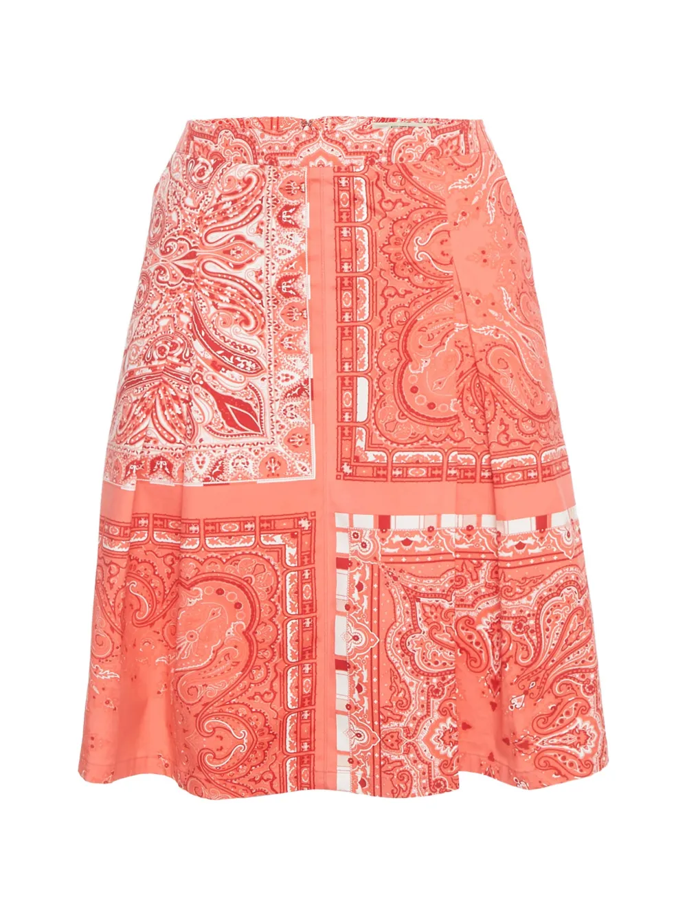 Etro Pre-Owned paisley pleated midi skirt - Rot
