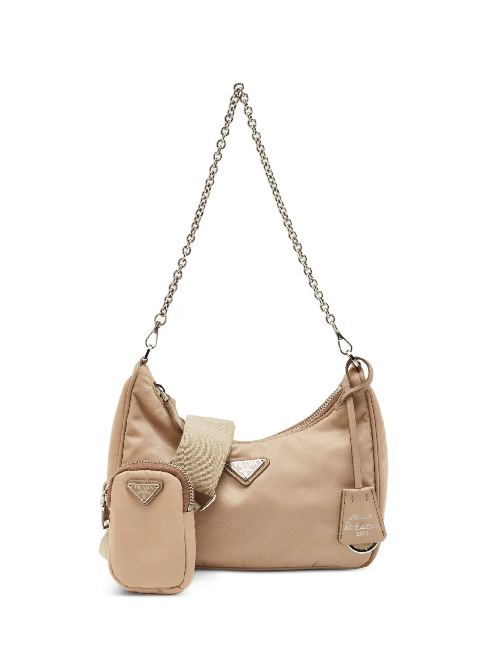 Prada Pre-Owned small Re-Edition 2005 shoulder bag - Toni neutri