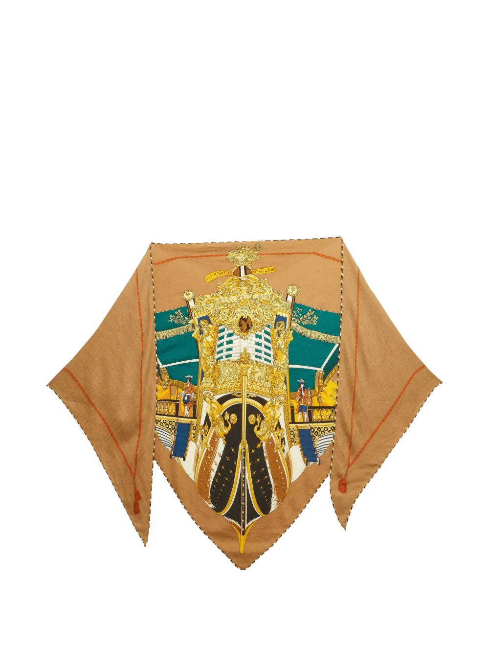 Hermès Pre-Owned La Réale triangle scarf - Neutrals