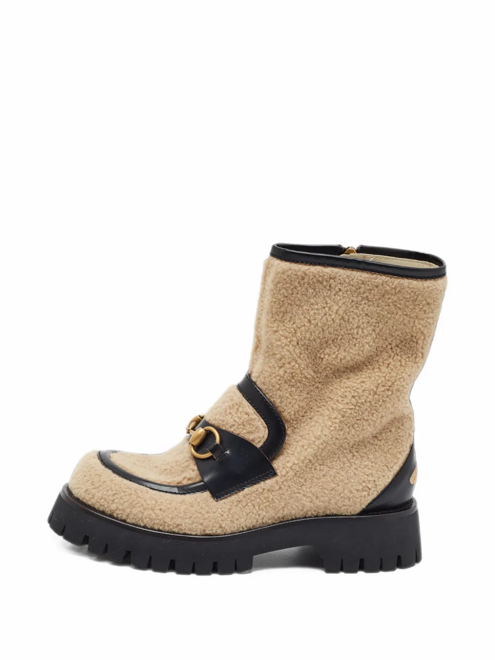 Gucci Pre-Owned bottines Harald Horsebit en peau lainée - Tons neutres