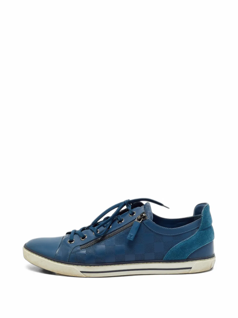 Louis Vuitton Pre-Owned Damier lace-up sneakers - Blu
