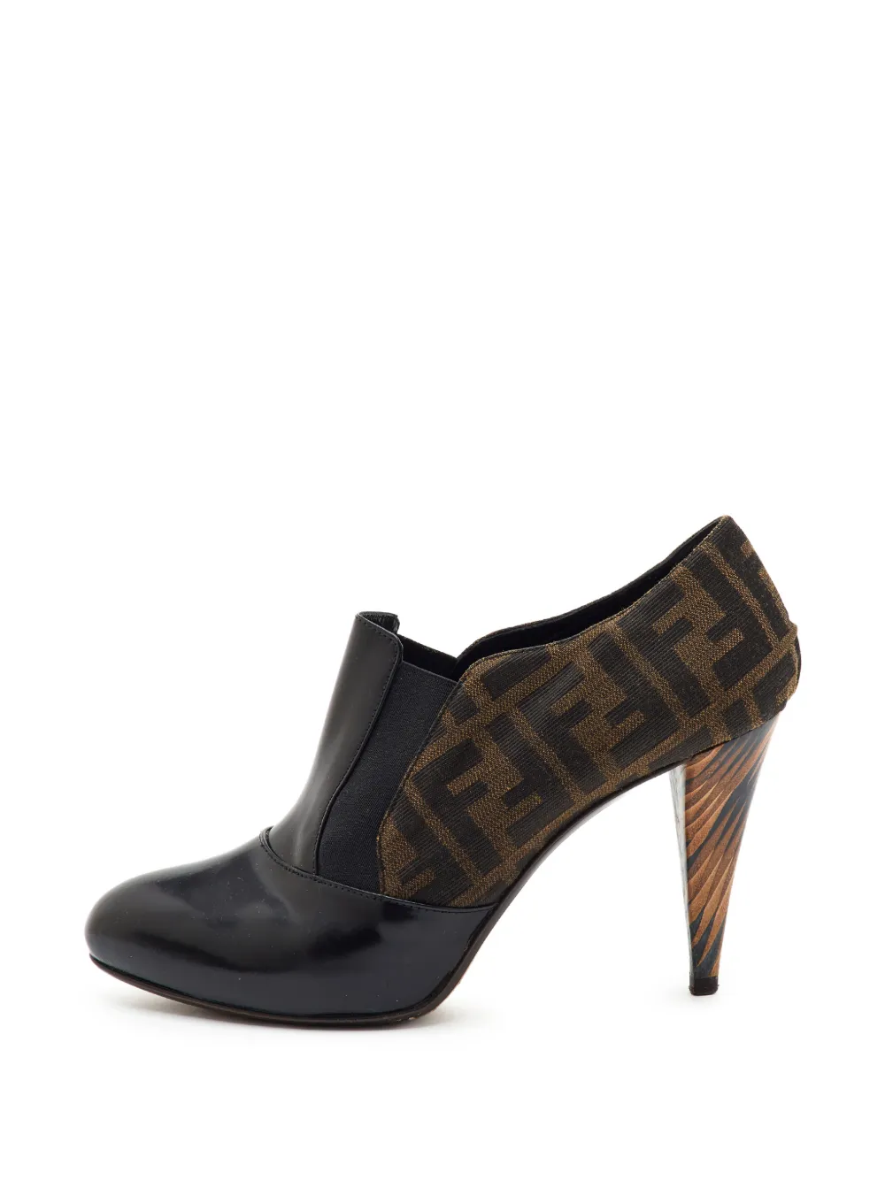 Fendi Pre-Owned Zucca Stiefeletten aus Canvas - Schwarz