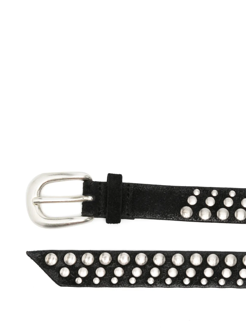Orciani studded leather belt Zwart