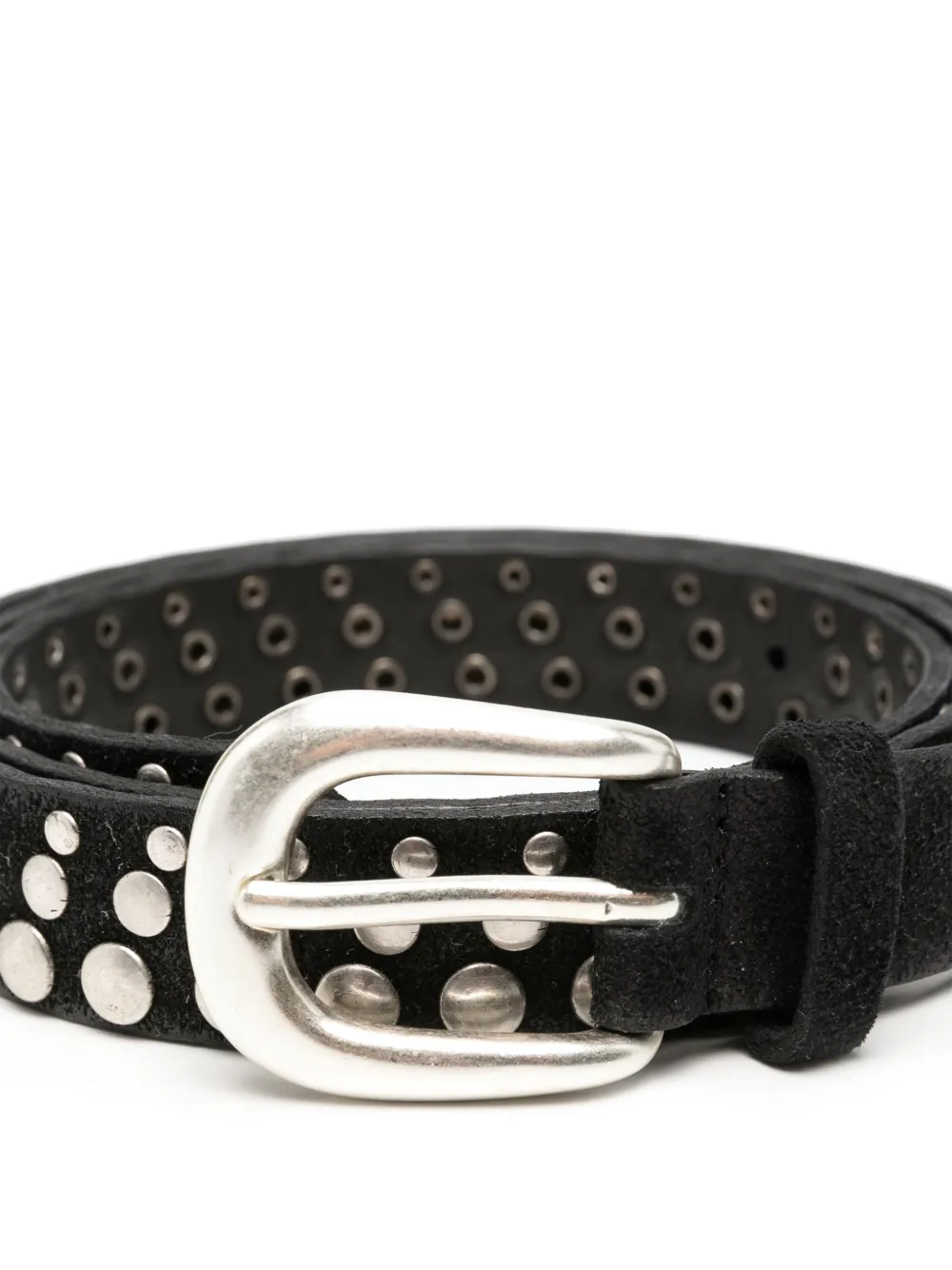 Orciani studded leather belt Zwart