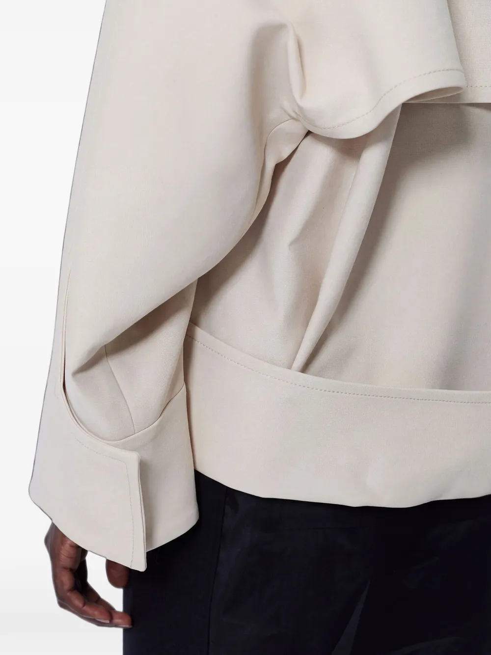 Sportmax notched-collar jacket Beige