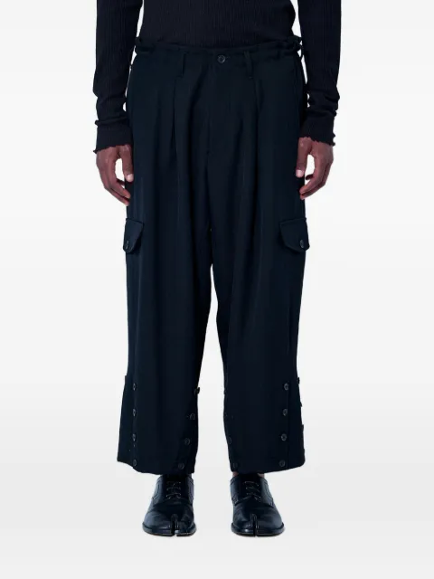 Yohji Yamamoto button-detail wide-leg cargo pants
