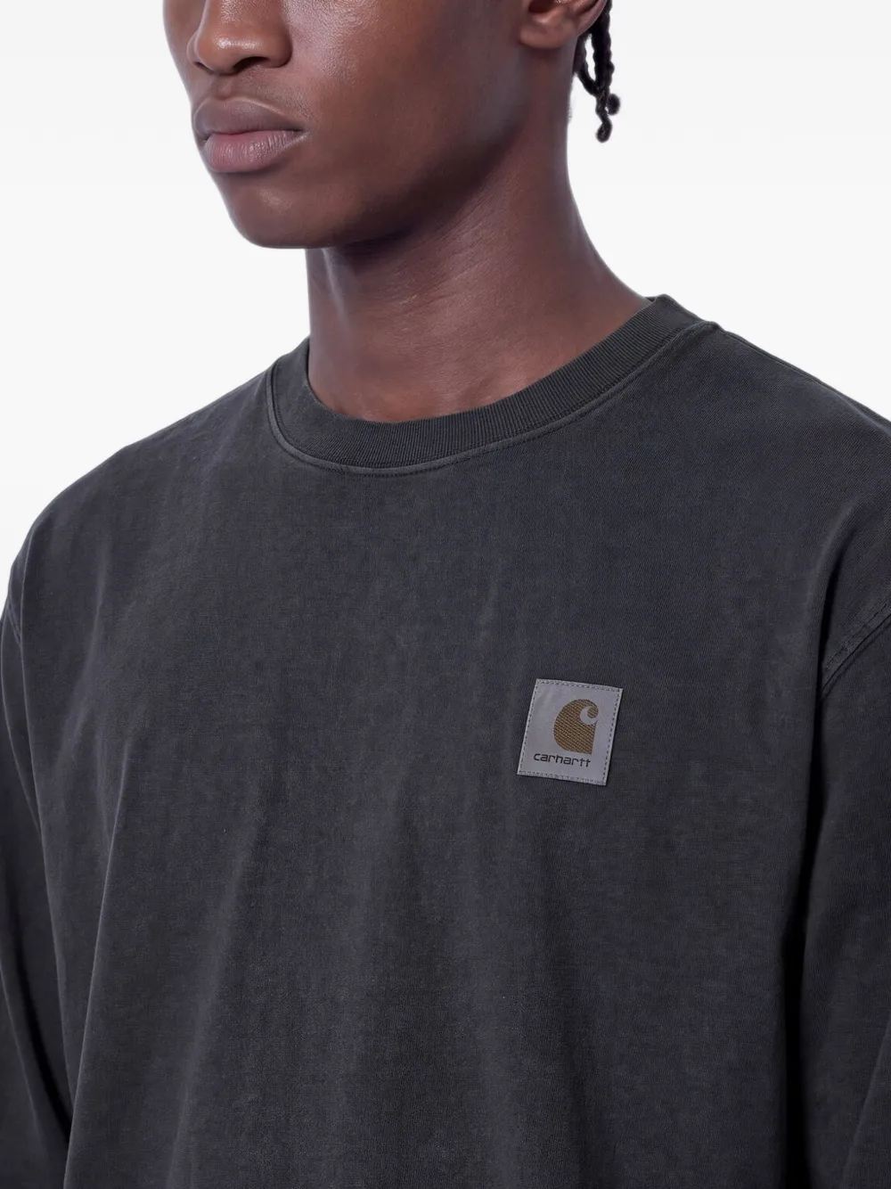 Carhartt WIP Vista logo-patch long-sleeve T-shirt Bruin