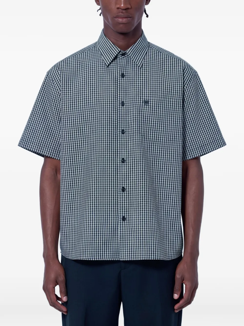 VETEMENTS checked short-sleeve shirt - Schwarz