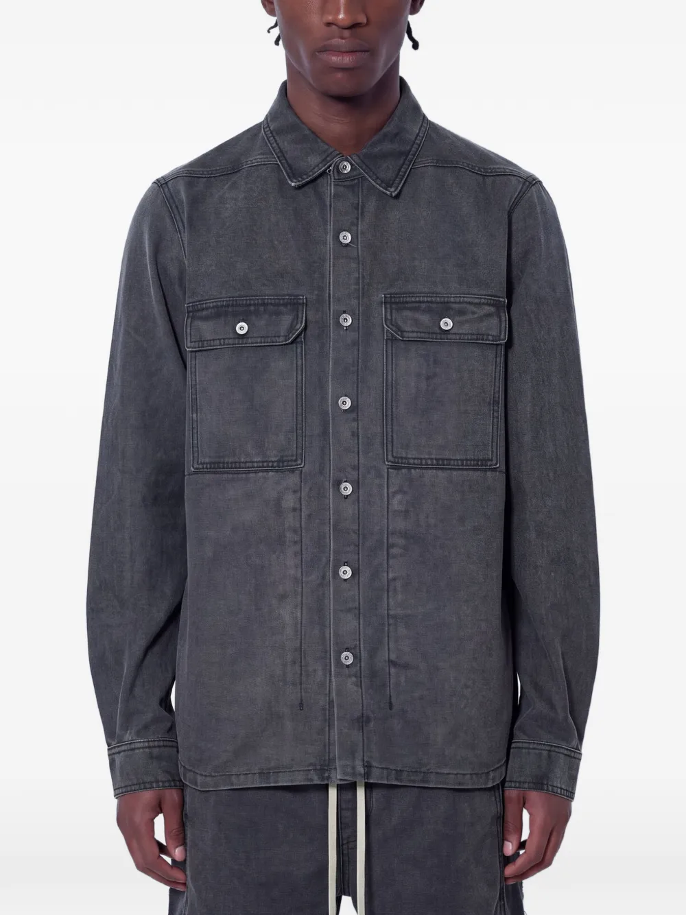 Rick Owens DRKSHDW utility pocket shirt - Grigio
