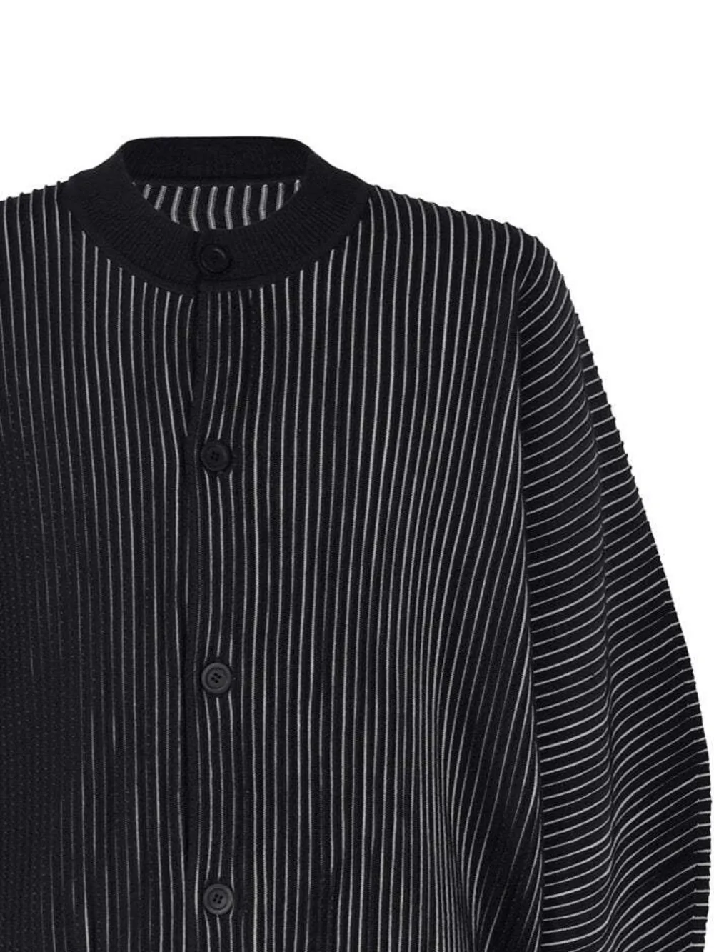 Homme Plissé Issey Miyake In The Shadow Knit pleated cardigan Zwart