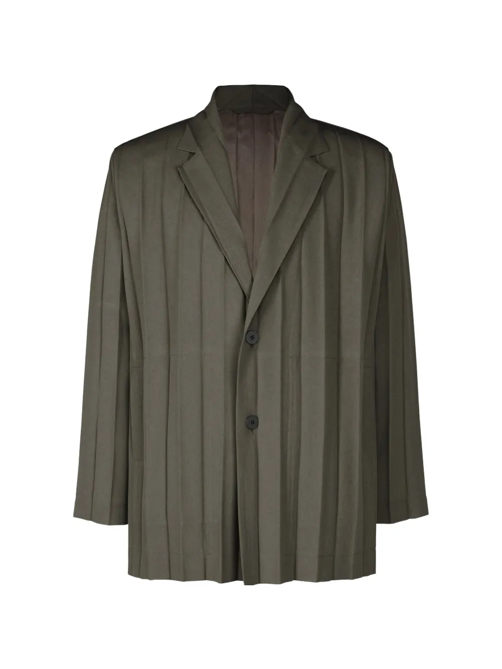Homme Plissé Issey Miyake Edge Ensemble pleated blazer - Grün
