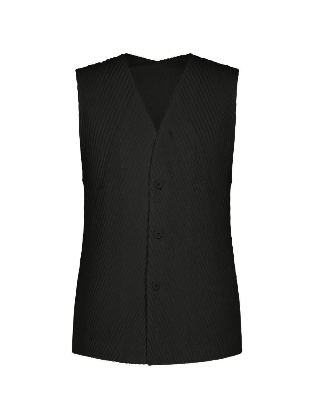 Homme Plissé Issey Miyake Slash pleated vest - Nero