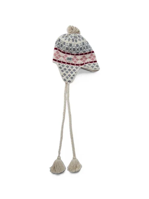 Miu Miu pompom-top visor hat