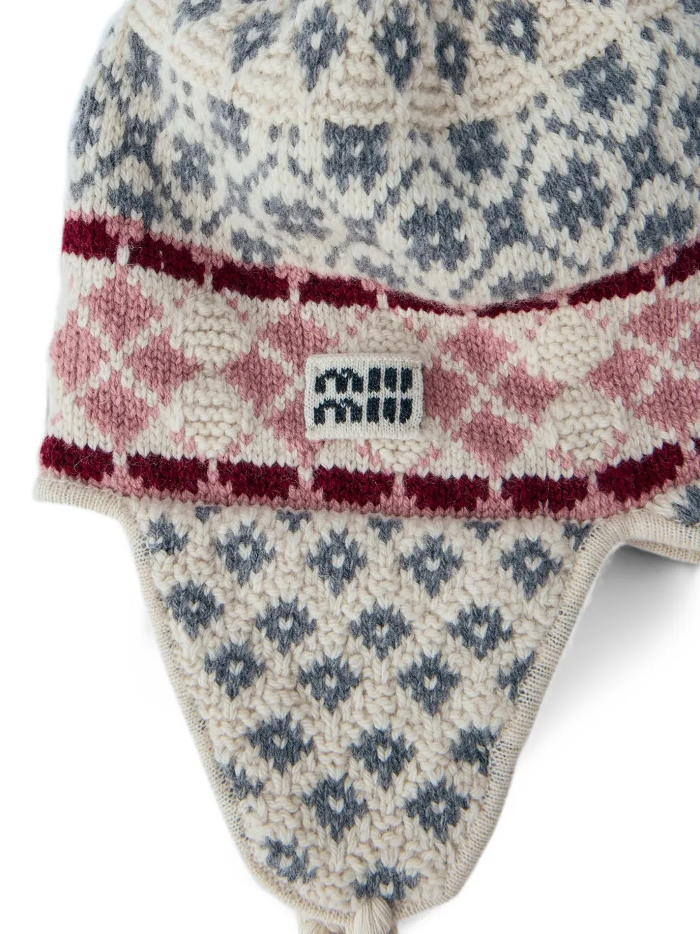 Miu pompom-top visor hat Beige