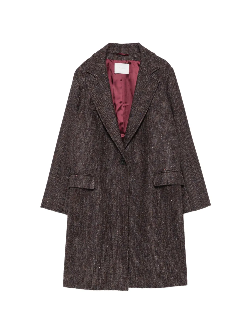 Circolo 1901 herringbone-pattern wool coat - Brown