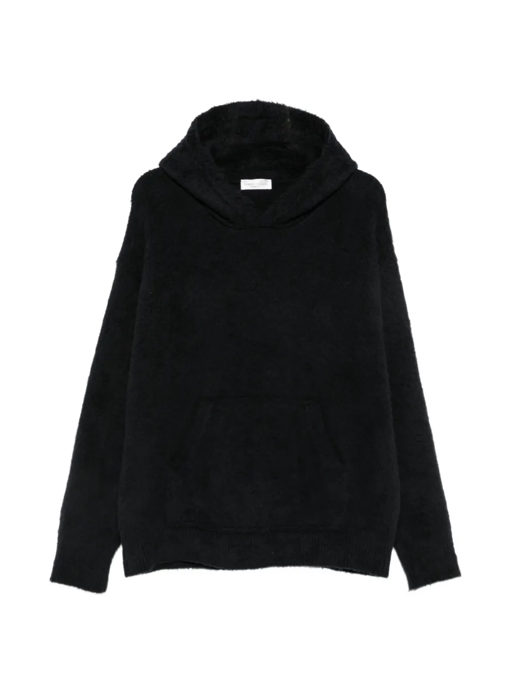 Roberto Collina brushed-knit hoodie Zwart