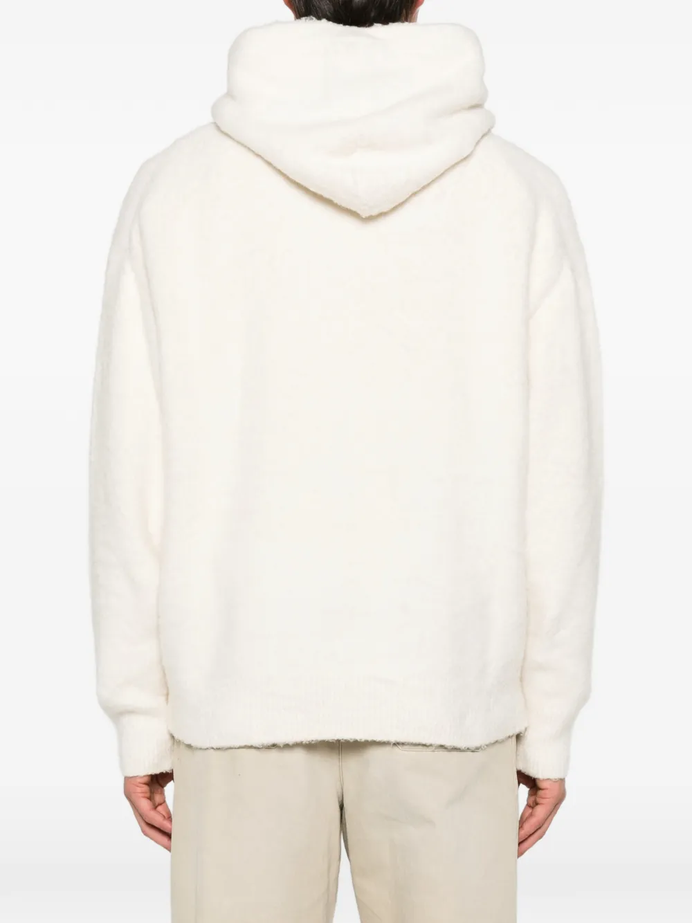 Roberto Collina bouclé-knit hoodie Beige