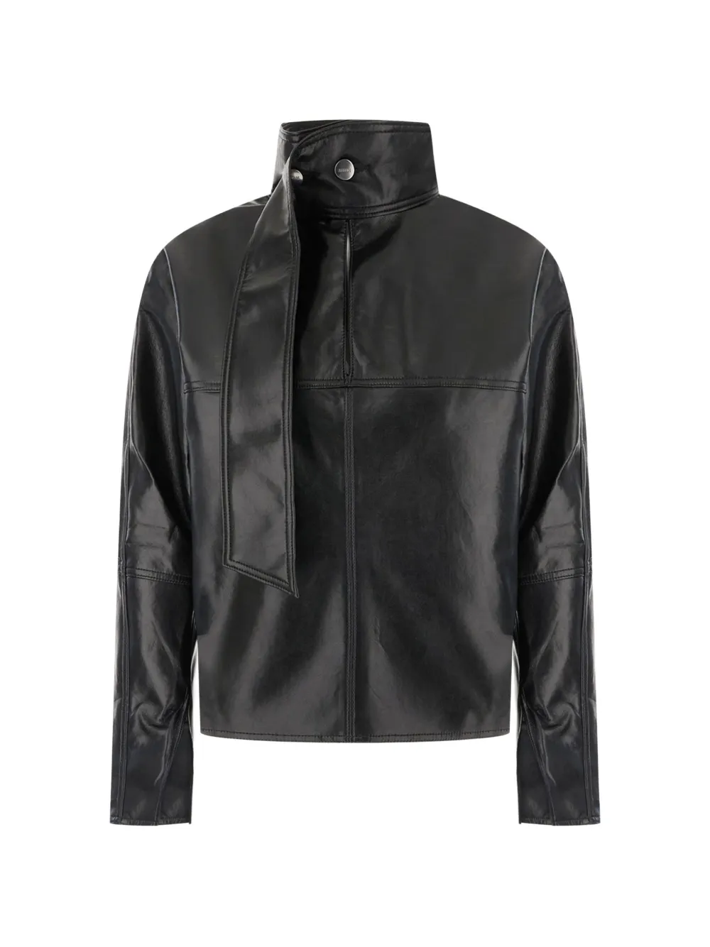 AGOLDE scarf-detail panelled jacket - Schwarz