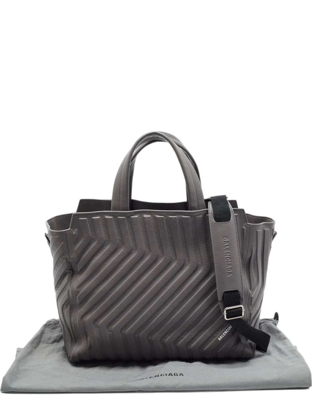 Balenciaga Pre-Owned Car East West embossed tote bag - Grau