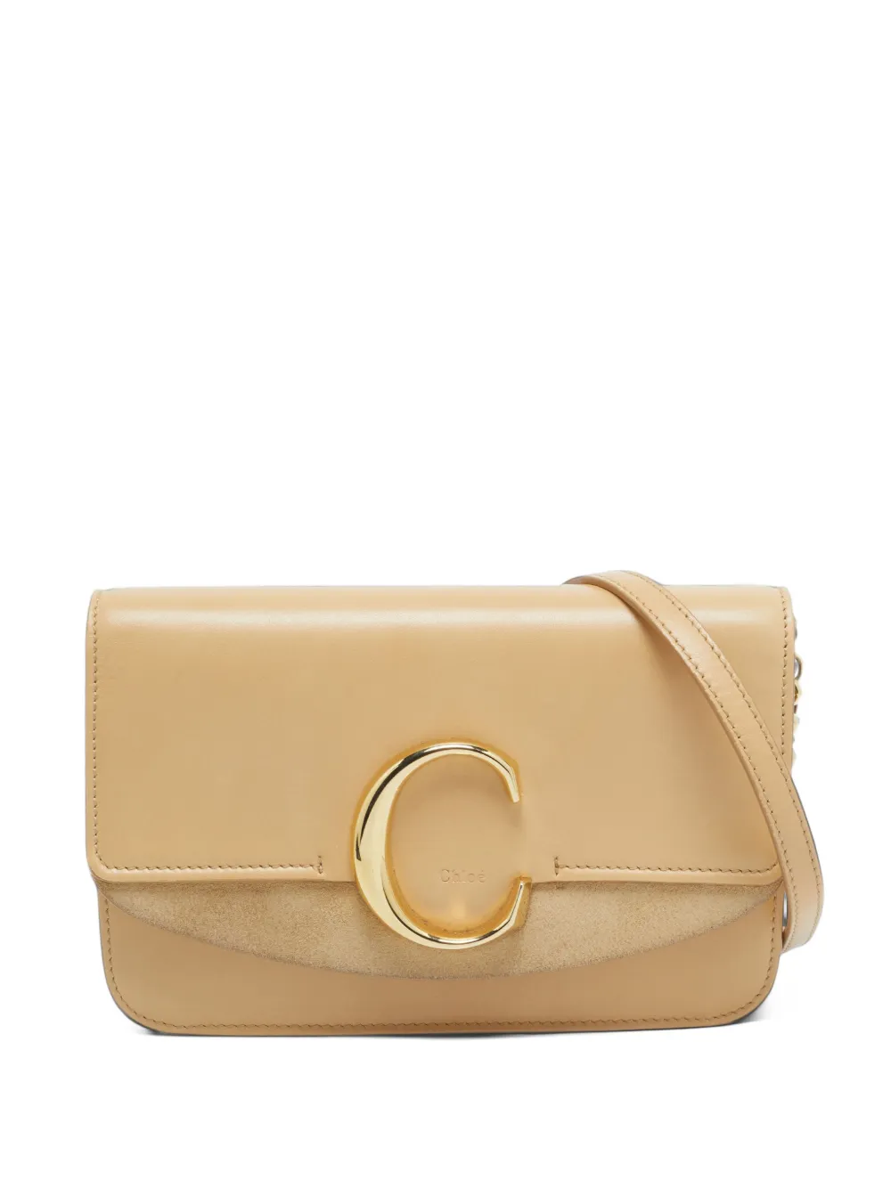 Chloé Pre-Owned 2019 small C leather cross body bag - Nude