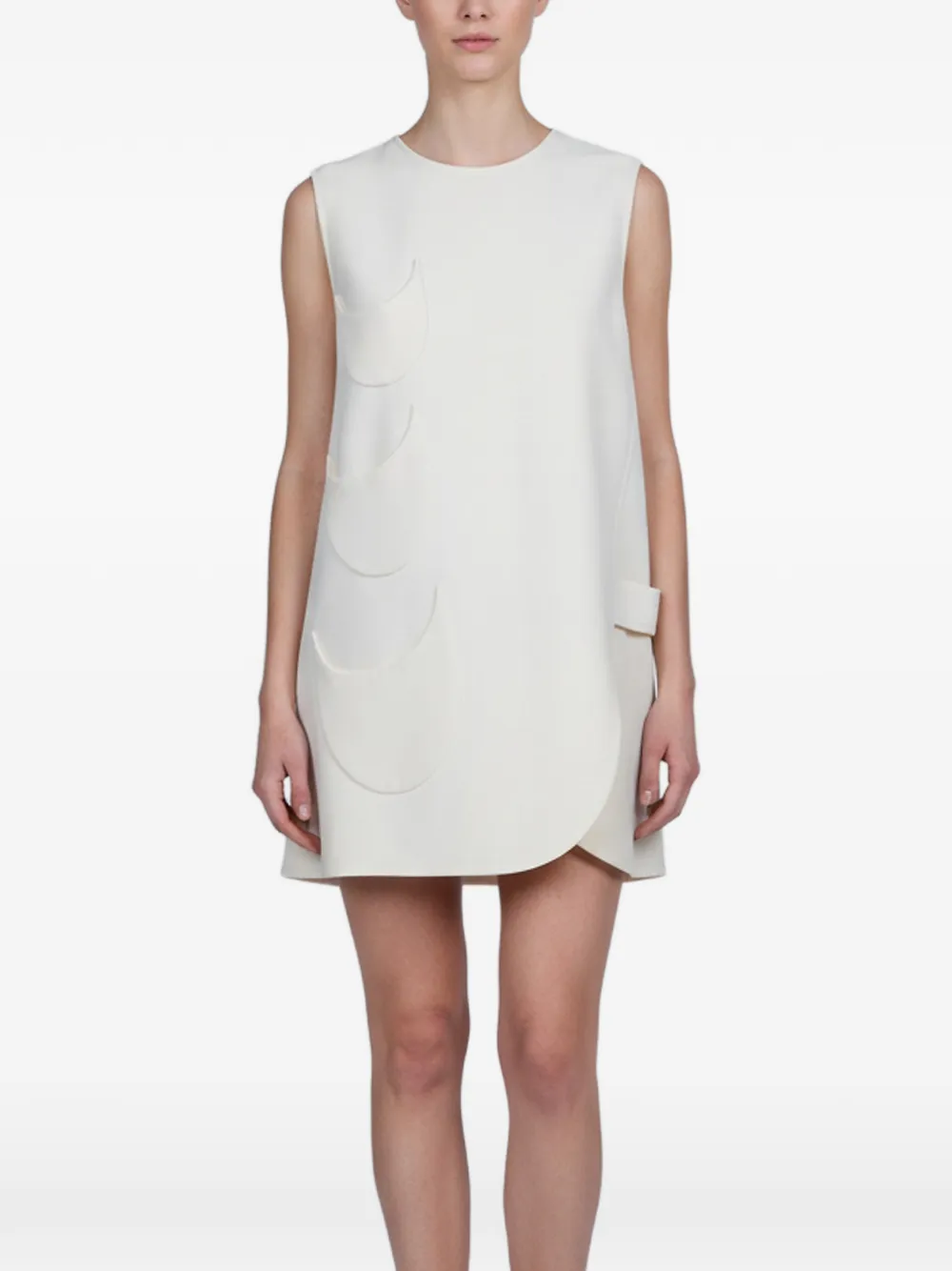 Christian Dior Pre-Owned crescent-pocket faux-wrap sleeveless tunic - Bianco