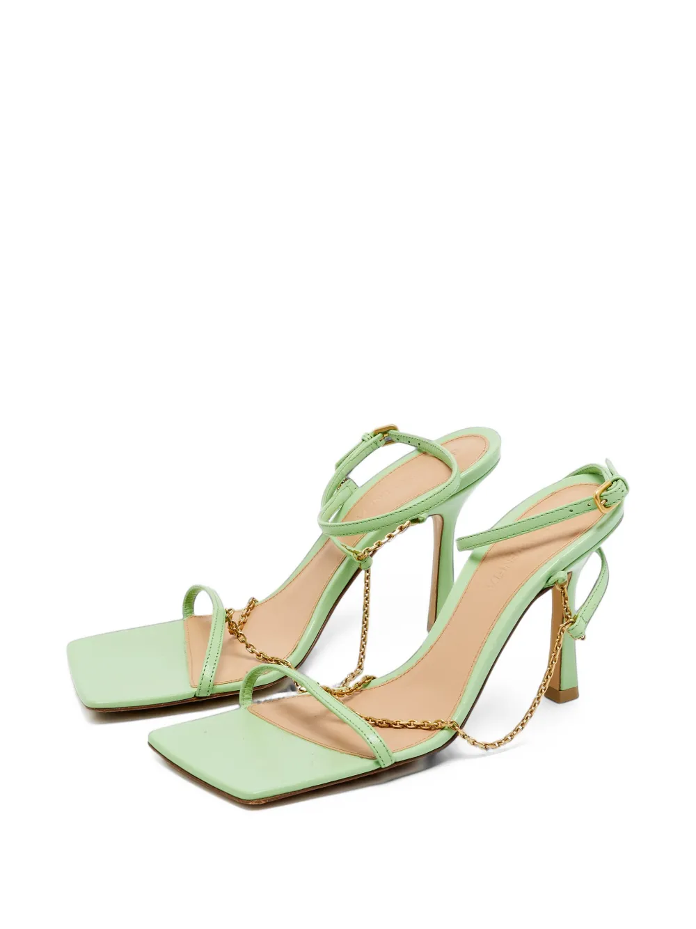 Bottega Veneta Pre-Owned Stretch chain-link sandals - Grün