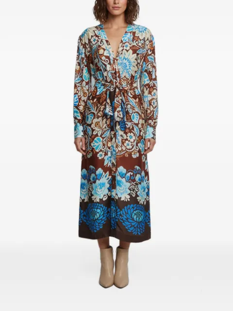Alexis Brun Blossom belted midi dress