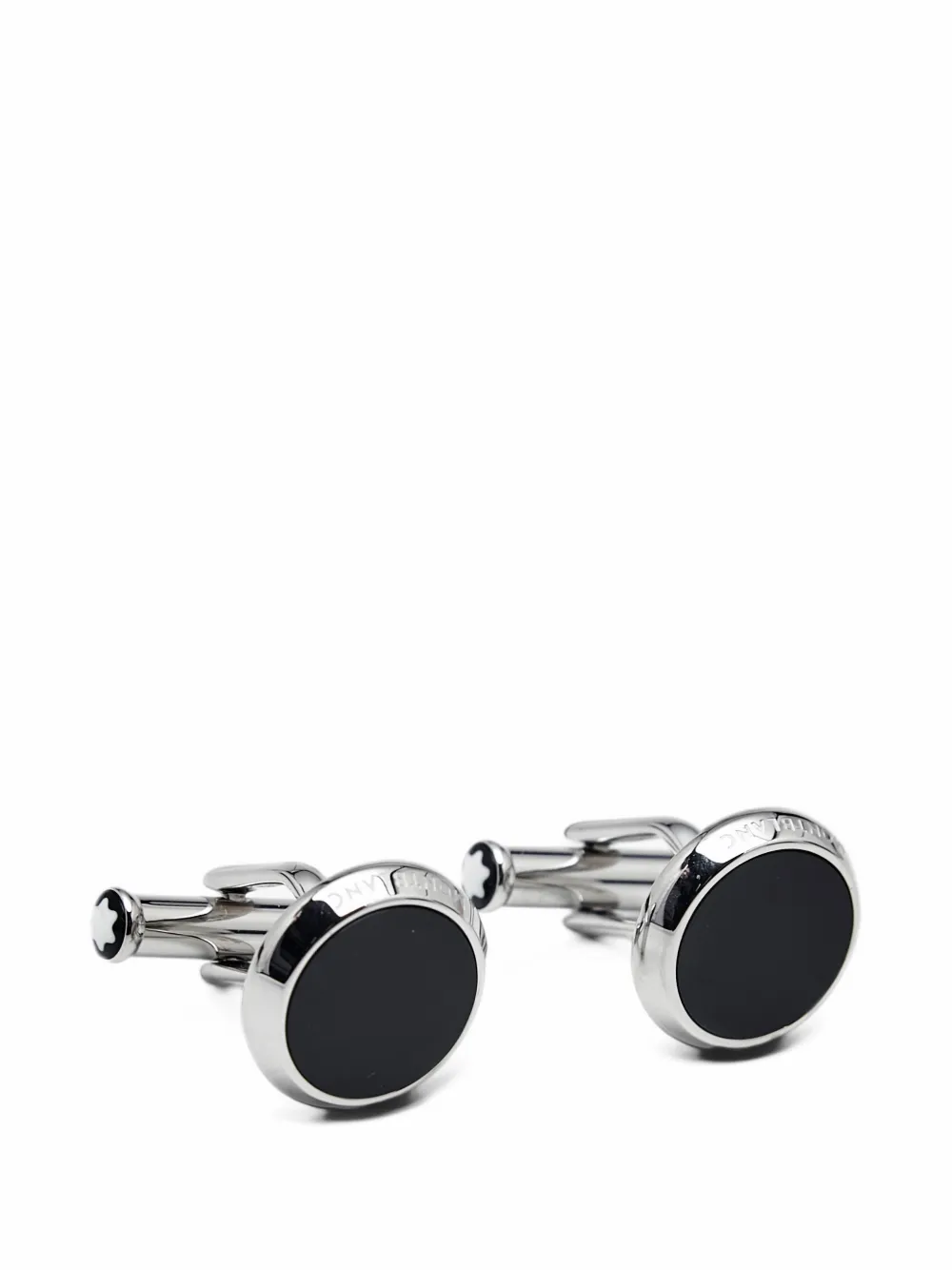 Montblanc Meisterstuck onyx cufflinks - Argento