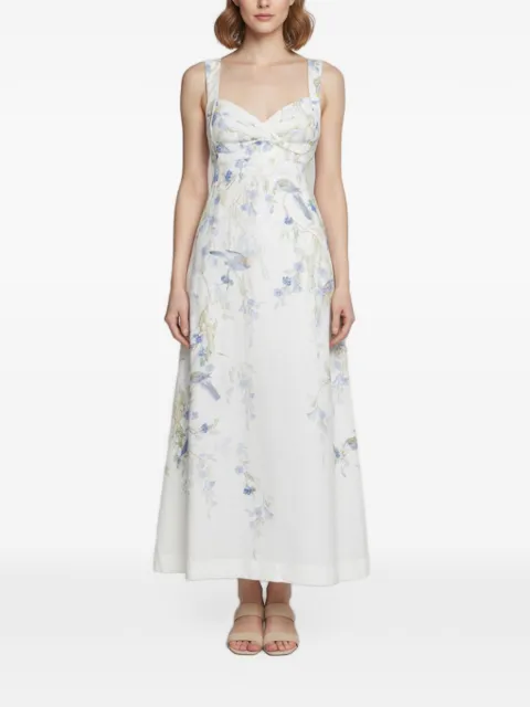 ZIMMERMANN vestido midi con estampado floral