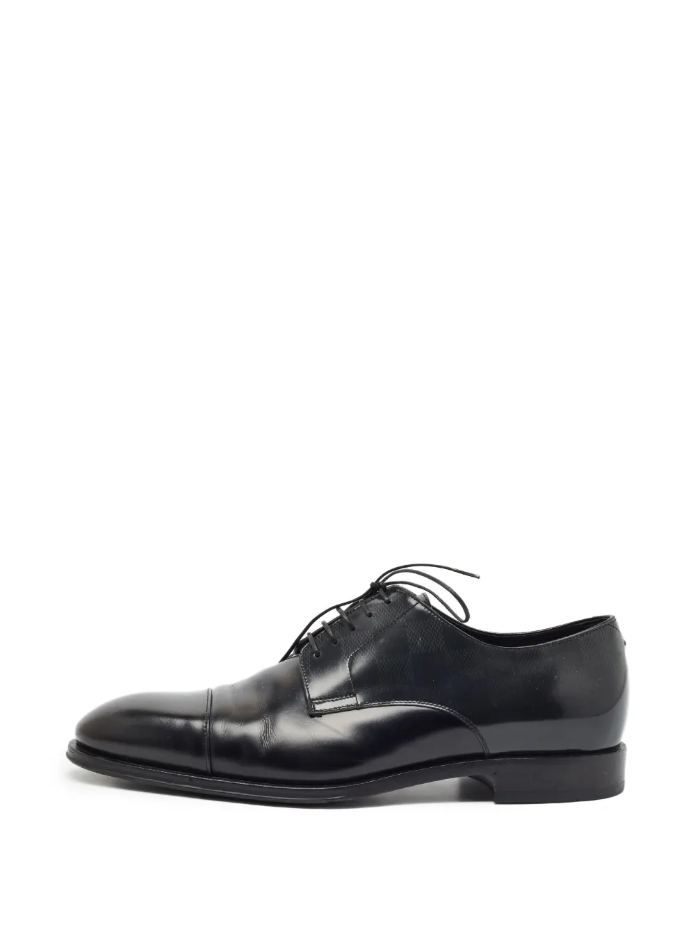 Louis Vuitton Pre-Owned Minister Damier derby shoes - Black