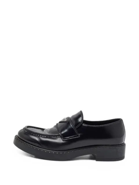 Prada Pre-Owned triangle-logo loafers