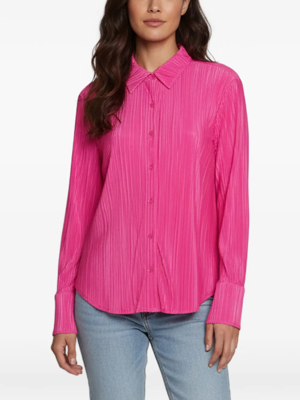 DVF Diane von Furstenberg chemise plissée à boutonnière - Rose DVF Diane von Furstenberg chemise plissée à boutonnière - Rose