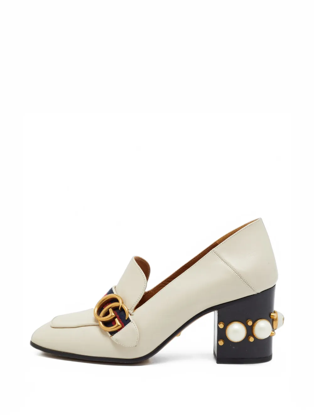 Gucci Pre-Owned Peyton Double G heeled pumps - Neutrals