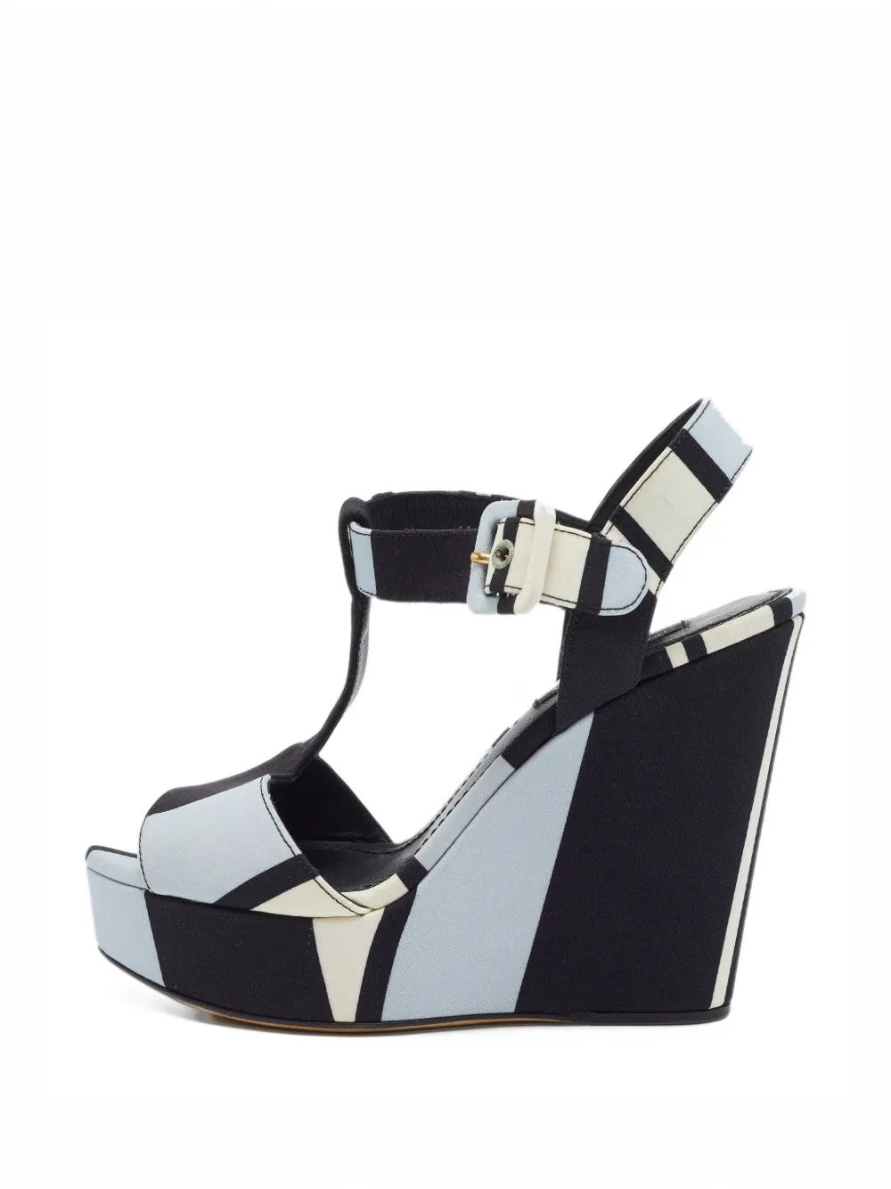 Dolce & Gabbana Pre-Owned T-strap wedge sandals - Schwarz