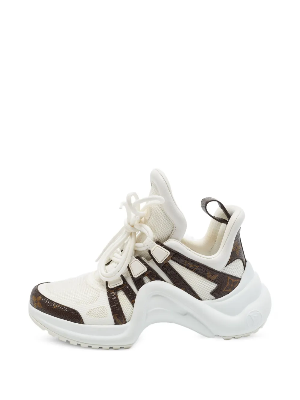 Louis Vuitton Pre-Owned Archlight Monogram mesh-panels high-top sneakers - Weiß