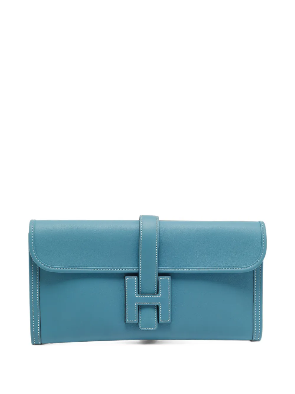 Hermès Pre-Owned 2016 Jige Elan leather clutch bag - Blau