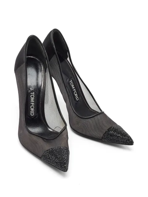 Tom Ford Vintage glitter-detail laced heeled pumps