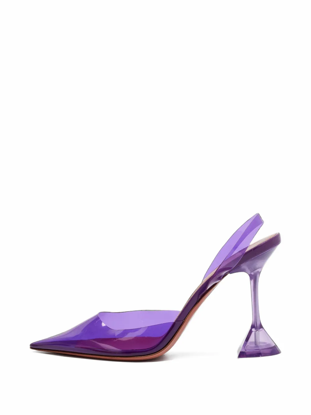 Amina Muaddi Holli Glass slingback pumps - Violett