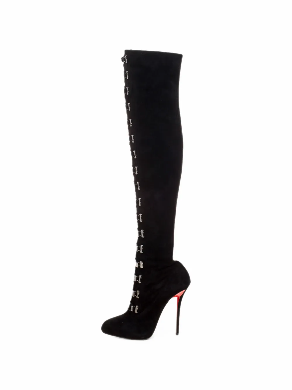 Christian Louboutin Pre-Owned Croche knee-high boots - Schwarz