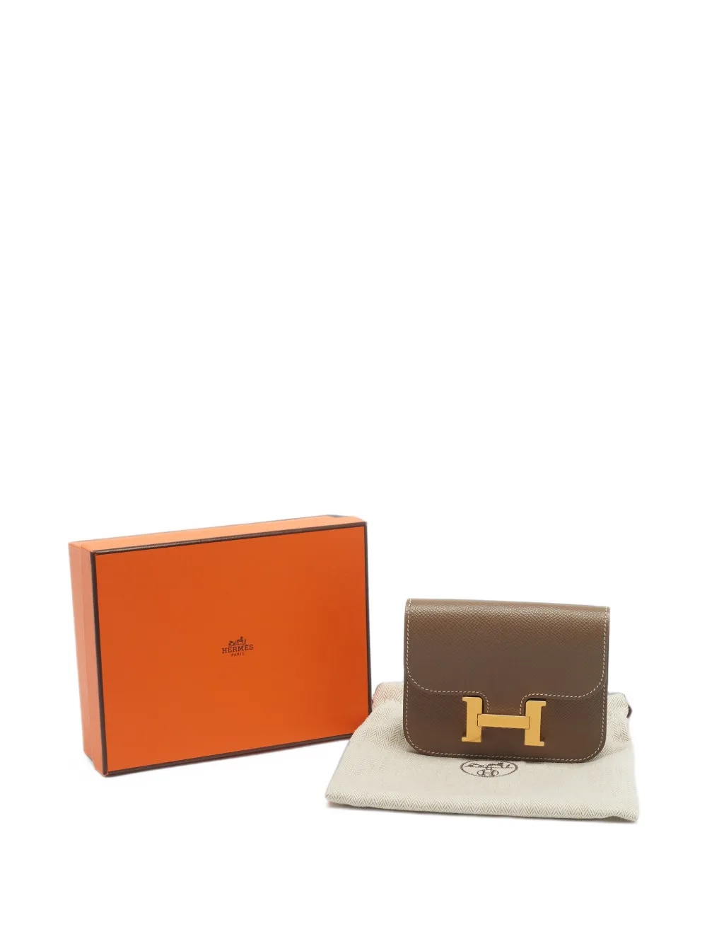 Hermès Pre-Owned 2023 Constance Epsom leather wallet - Braun