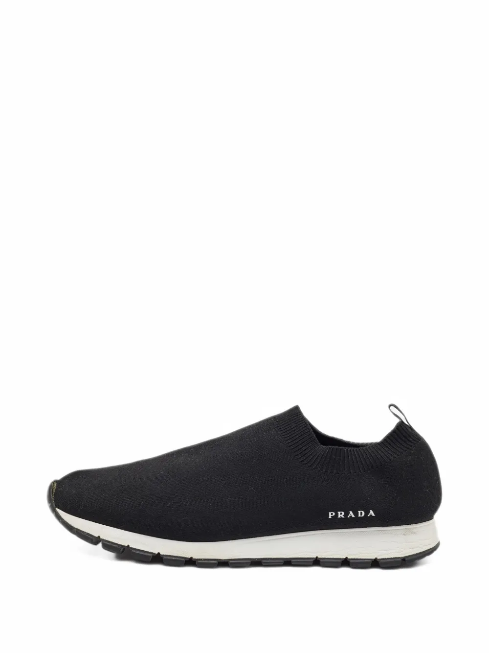 Prada Pre-Owned knitted slip-on sneakers - Schwarz