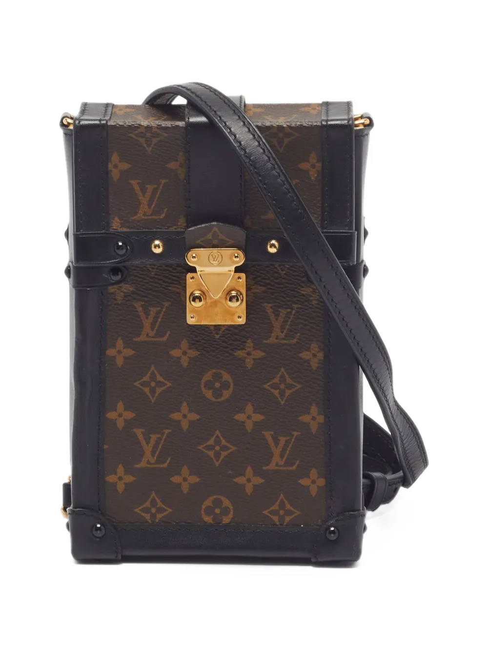 Louis Vuitton Pre-Owned mini Vertical Trunk Monogram clutch bag - Marrone