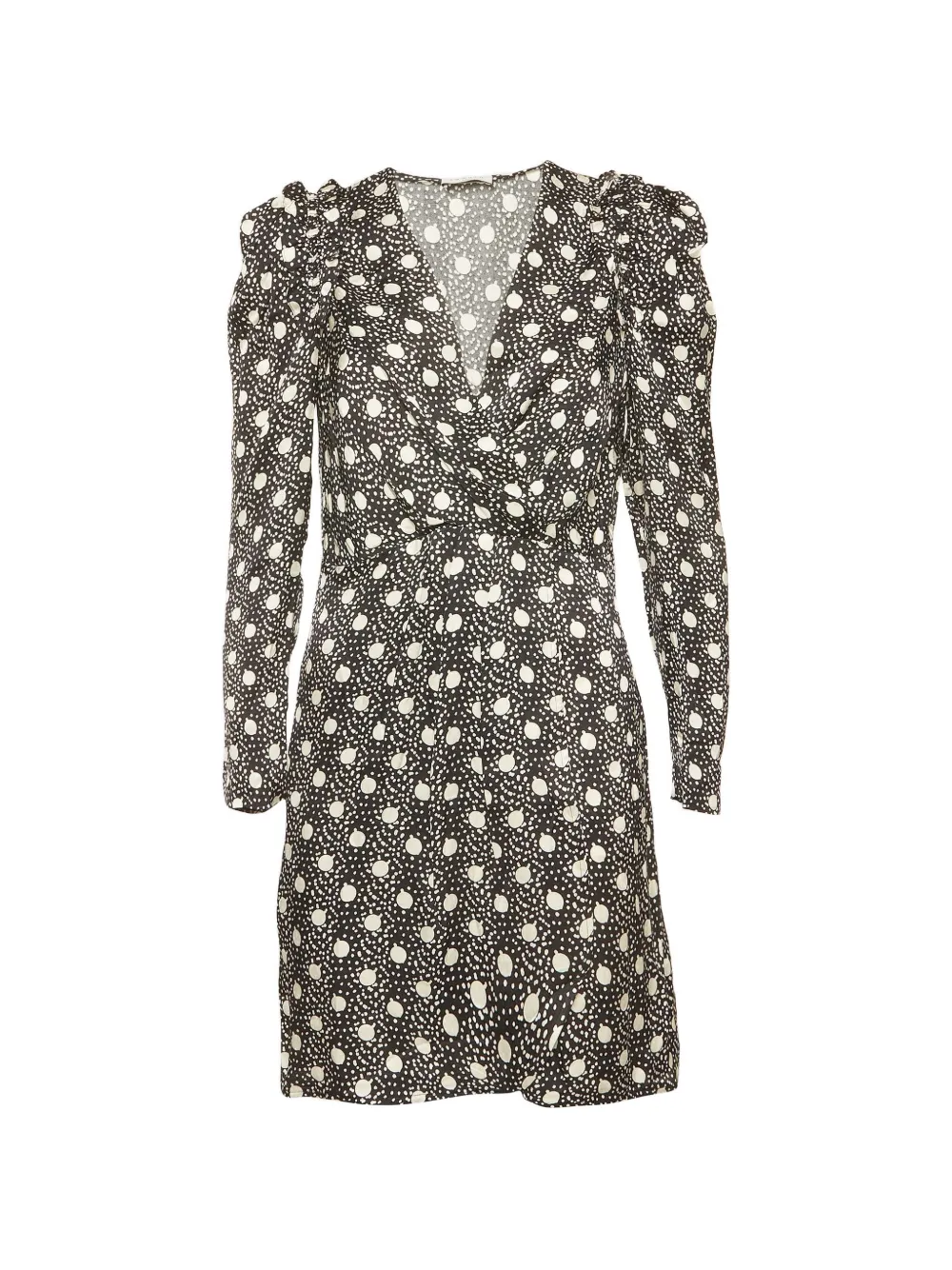 SANDRO Roxane polka dot-print mini dress - Nero