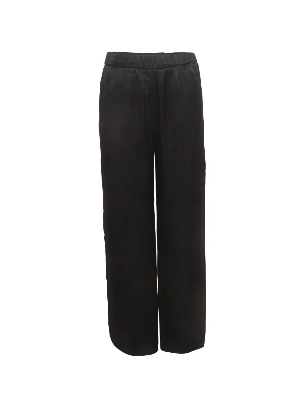 Loewe Pre-Owned logo-embroidered satin pajamas pants - Schwarz